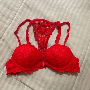 Red PINK Victoria’s Secret Date Racerback Bra 32AA